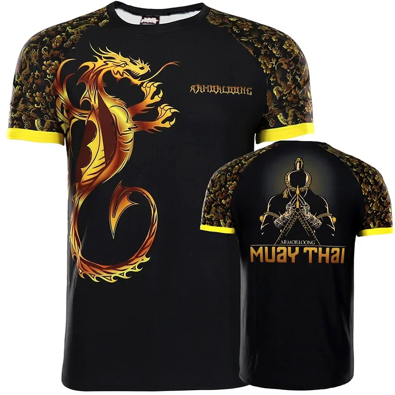 

3D Muay Thai Boxing Wrestling Printing T-shirt Men's Fashion Sports Short Sleeves Kids Gym Top Classic Clothing Harajuku T-shirt