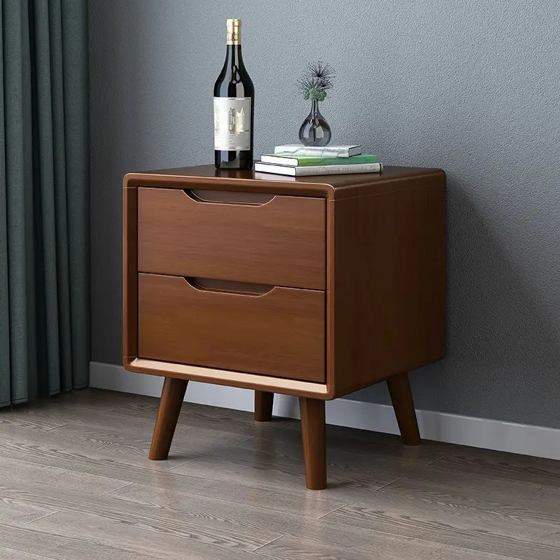 

Nordic solid wood bedside table simple modern complete bedroom bedside small storage household locker bedside cabinet