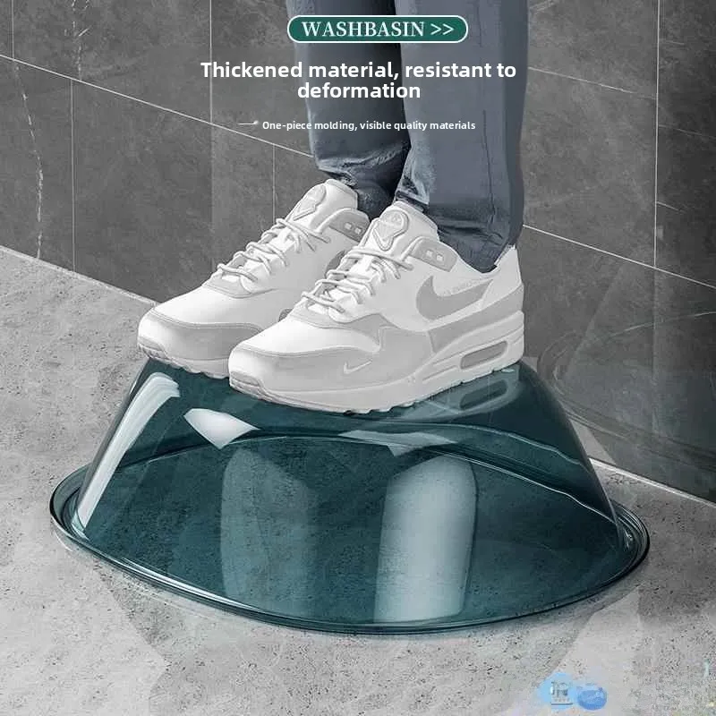 

Elongated Oval Plastic Wash Basin Rectangular Basin for Home Use Baby Vegetable Washing Basin Foot Washing Basin Student Dorm...