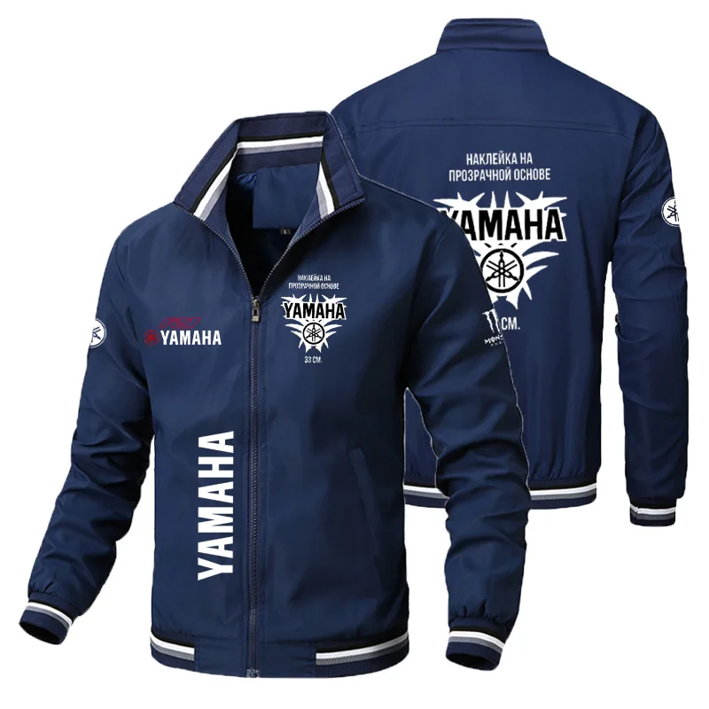 Men's Zipper Racing Sports Jacket, Windproof Waterproof Casual Coat, Multi-use Outerwear for Outdoor, Fishing & Daily Leisure