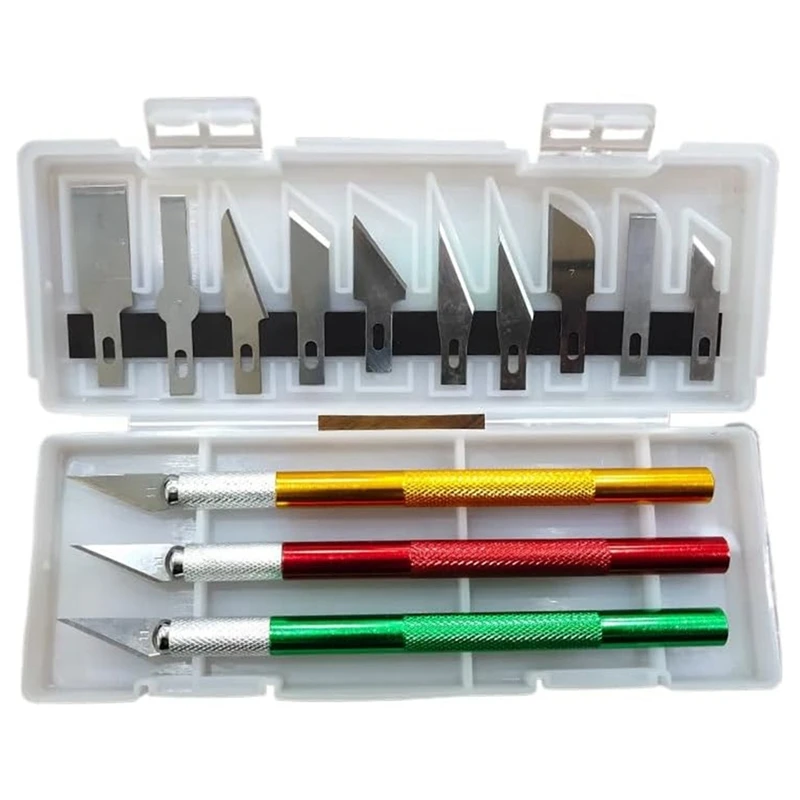 13Pcs Aluminum Alloy Sculpture Carving Knife Set With Precision Blades For Paper Cutting, DIY Craft Projects