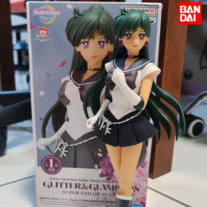 Bandai-Figurine Sailor Moon Glitter et Glamours Meiou Setsuna, Anime Action Figure, Modèle de collection, Jouets cadeaux, Original, Nouveau, 23cm