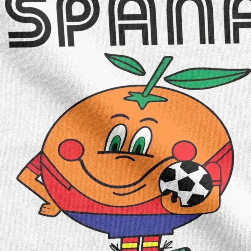 男性と女性のための綿のラウンドネックTシャツ,サッカーとサッカーのためのスペインのマスコットシャツ,大きいサイズ,82