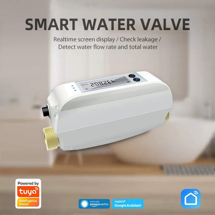 WiFi Smart Water Valve Meter for RV with Ultrasonic Technology and Voice Control