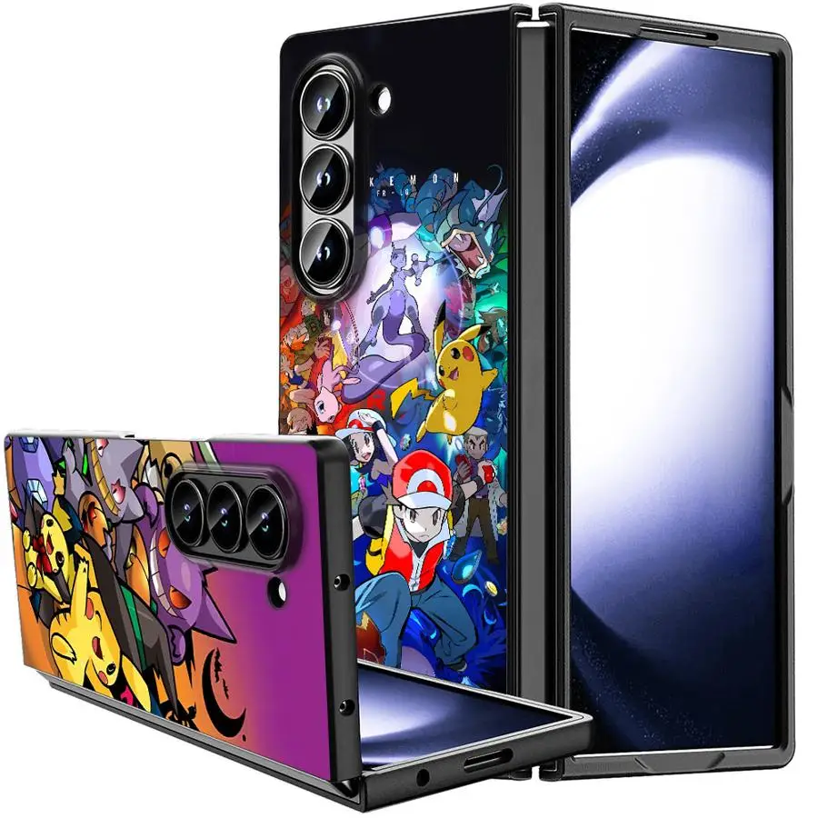 Japanese Pokemon Pikachus Phone Cover Case for Samsung Galaxy Z Fold 8 Ultra Z Fold 7 6 3 ZFold5 Z Fold8Ultra ZFold6 ZFold4