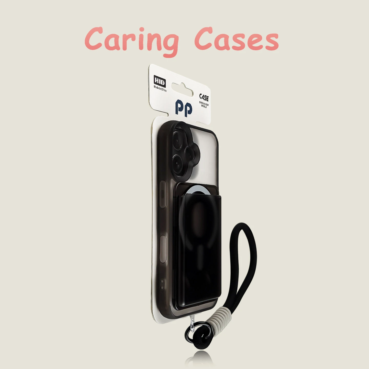 Etui do iPhone 18 Pro Max, żółte, z uchwytem na karty MagSafe, matowe, przezroczyste, z paskiem, odporne na wstrząsy, kompatybilne z iPhone 17, 16, 15, 14, 13, 12, 11. — zdjęcie produktu 2
