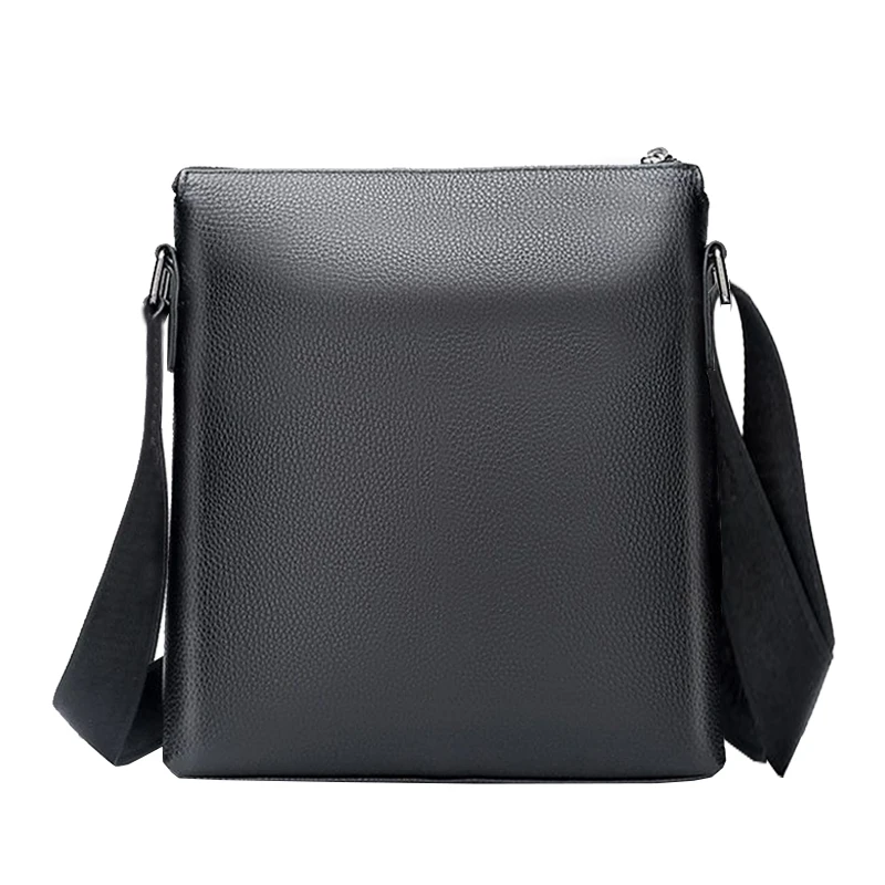 Daily Wear Lightweight Men Crossbody Purse Multi Layer Storage Smooth Leather Bag for Road Trip Casual Street Use image 2