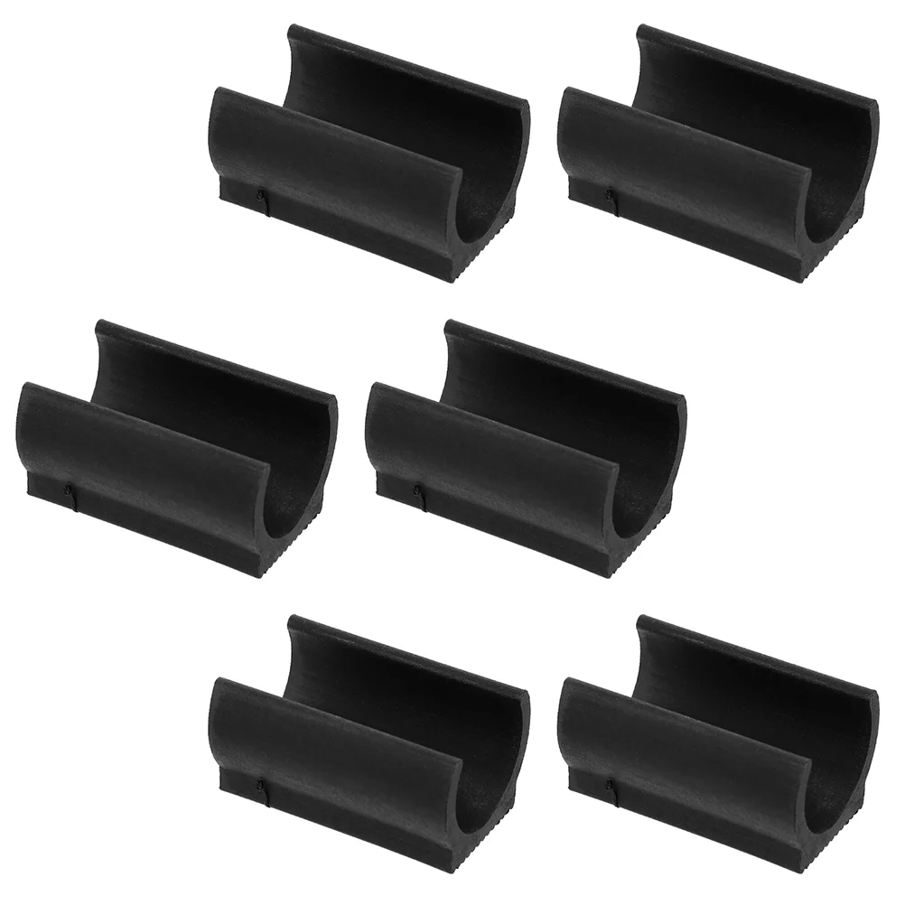 

25 Pcs Stools Non-slip Mat Table Leg Protectors Sets 4X19CM Chair Feet Caps Cover Black Covers