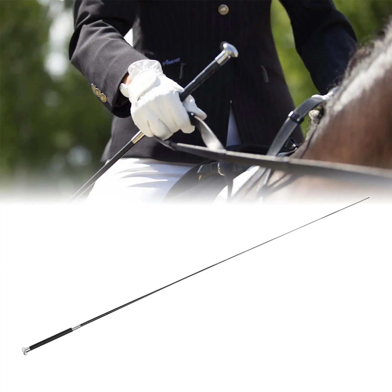 Obrázek 6: Versatile jízdní osvěta kov silon PU kůže bič pro jezdecký sportovní kůň aparatura a kůň jezdce tvoření