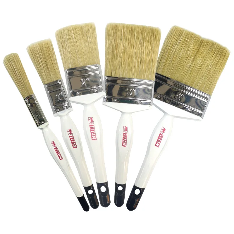 

Latex Paint Trimming Brush Bristle Paint Ware Interior Wall Dark Corner Wall Roof Plastic Handle Paint Brush Set Hand Tools