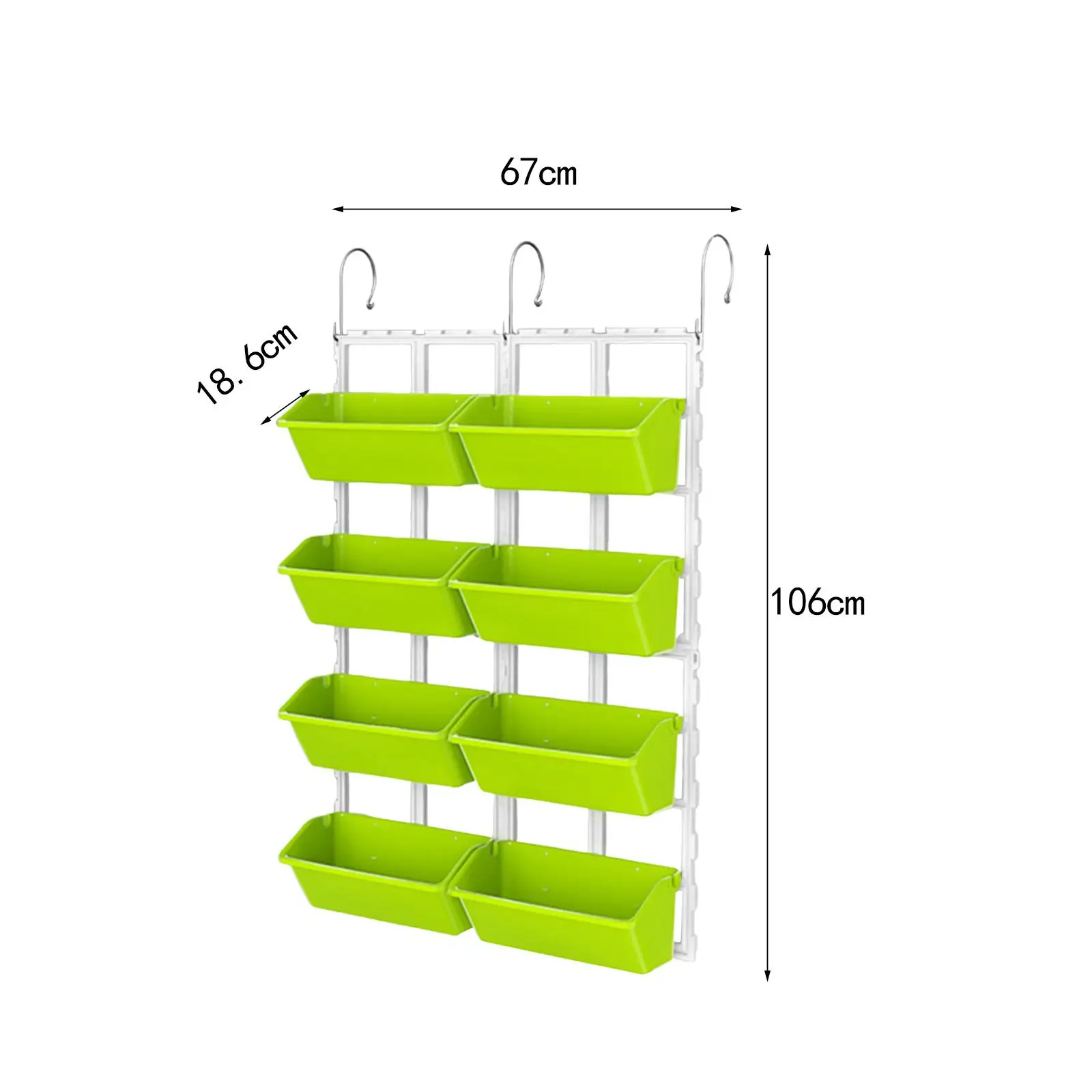 Vertical Wall Hanging Planter Rail Planter Flowerpot Plant Holder for Vegetables Balcony Deck Railing Garden Indoor Outdoor image 6