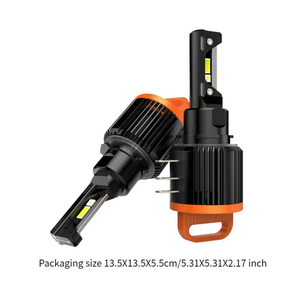 Waterproof LED Car Headlight Replacement Bulbs 35W Aluminum Plug and Play 6000K Cool White Lights for H15 Headlamp Upgrade