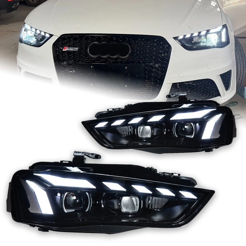 Car Lights For Audi A4 Headlight Projector Lens 2013-2016 Dynamic Signal Head Lamp LED Headlights Drl Automotive Accessories