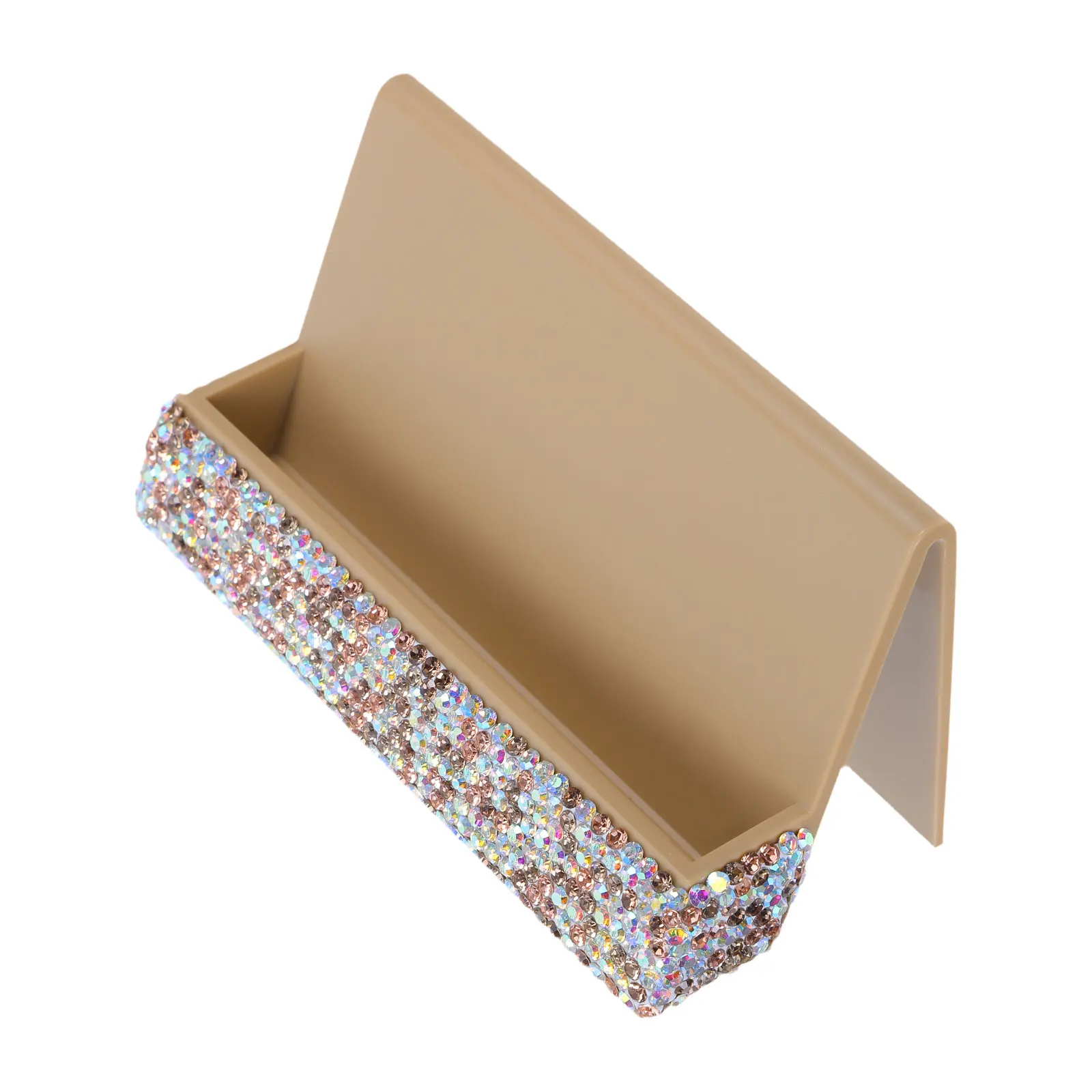 

Кристаллическая подставка для визиток со стразами, настольный органайзер для офисного стола, вертикальный держатель для визиток, коробка для хранения