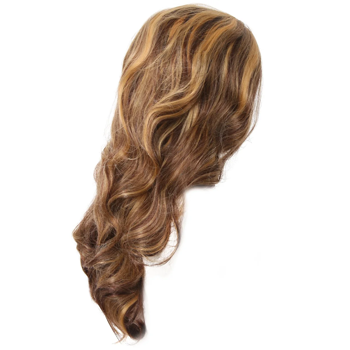 Longo Curly Big Wave Frente Lace Wig, europeus e americanos, Piano Cor, Perucas de Cabelo Feminino, Fibra Química, 26"