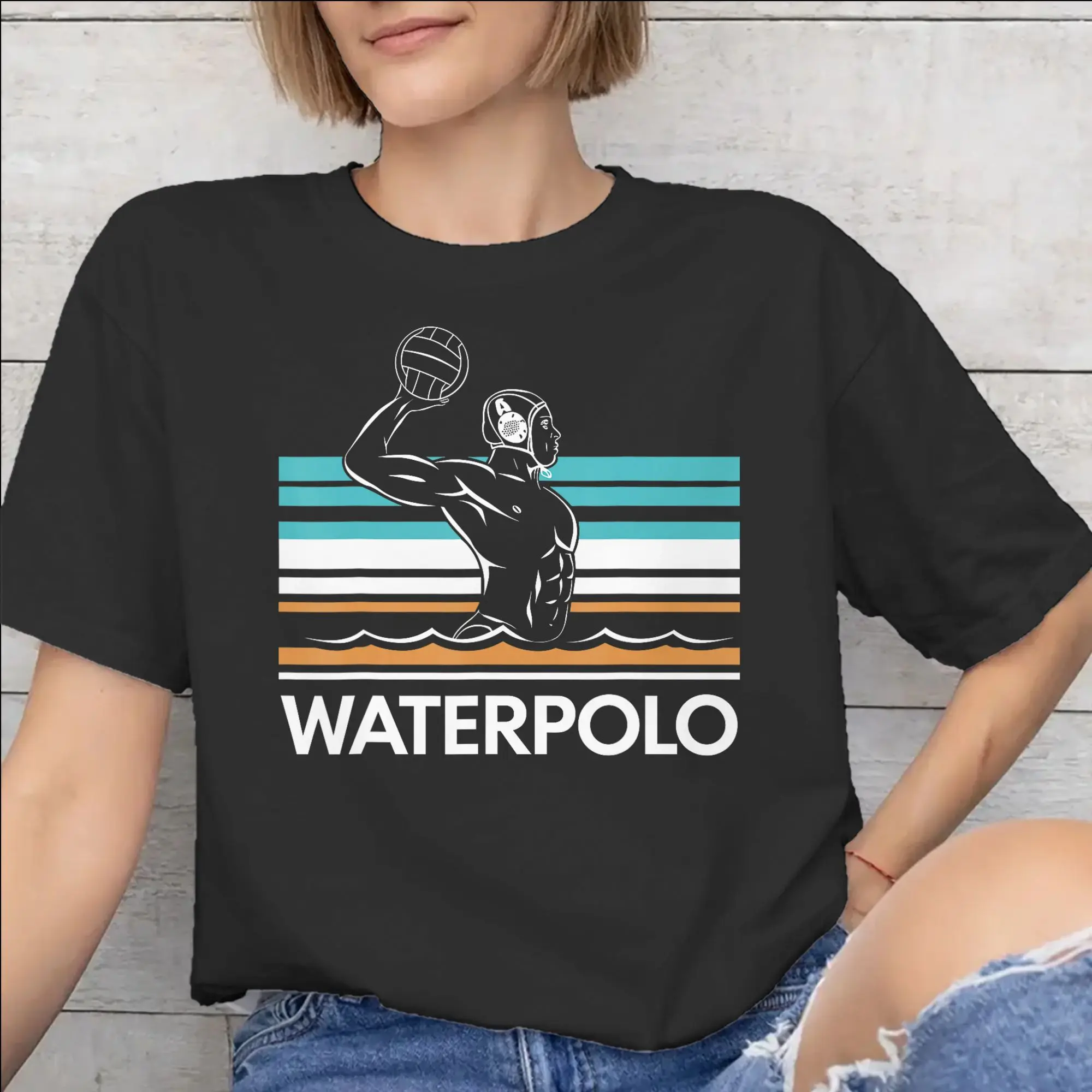Water Polo Player  Merch Men Women T Shirt Cotton Tee Graphic Printed  T-shirt Clothes