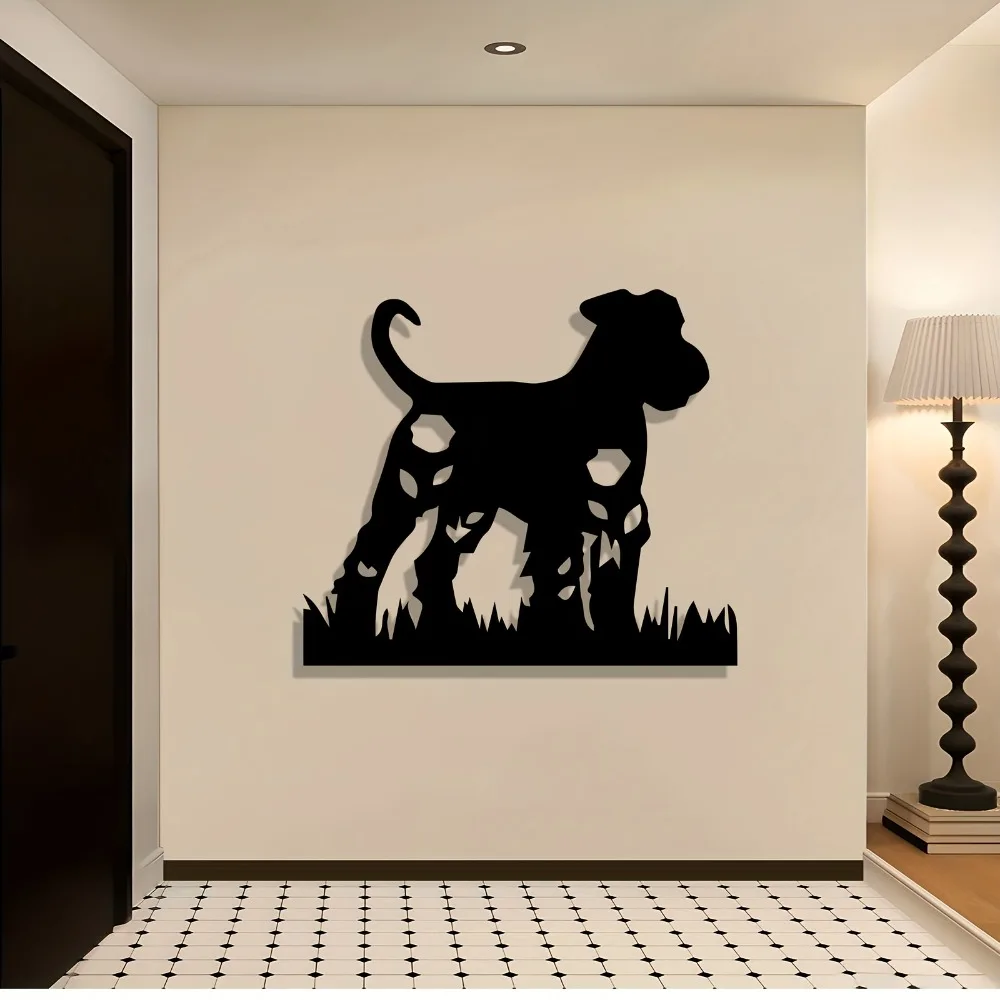CIFBUY Iron Wall Art Dog Hound Silhouette Metal Sculpture Rustproof Hanging Plaque Rustic Home Decor Ornament