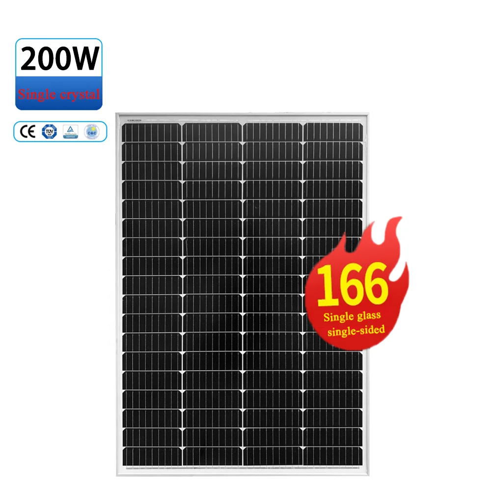 200W High Quality Mono Monocrystalline Solar Cell  Panel 200watts Home   potovoltaico for Eu AS USA market