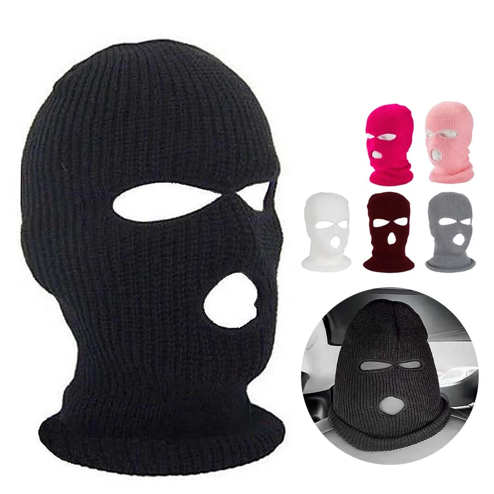 Car Seat Headrest Cover Balaclava 3Hole Mask Full Cover Halloween Styling Car Decoration for Tesla BMW Benz - Image 5