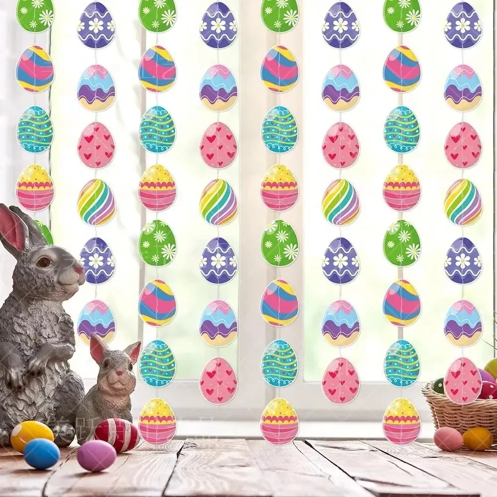 

1pc New Colored Egg Easter Eggs Pendant Paper DIY Colorful Eggs Home Decor Pendant Happy Easter Party Hangings Pendant Kids