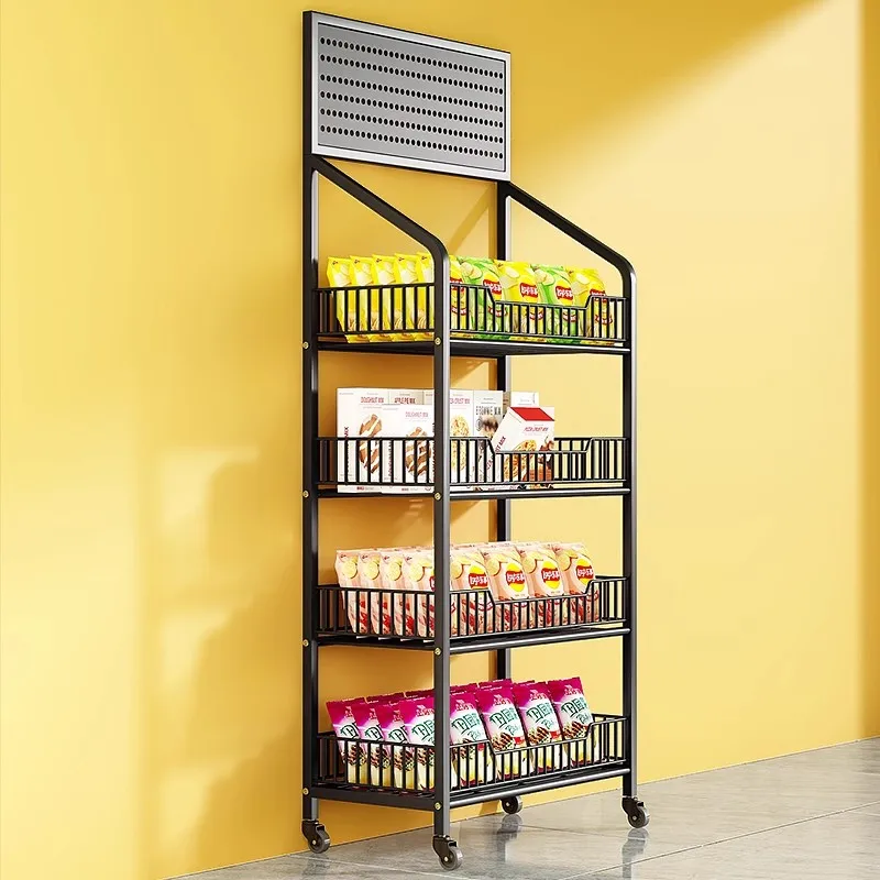 Convenience store, multi-layer shelves, Internet celebrities, snacks, beverages, snacks, toys, display racks, storage racks