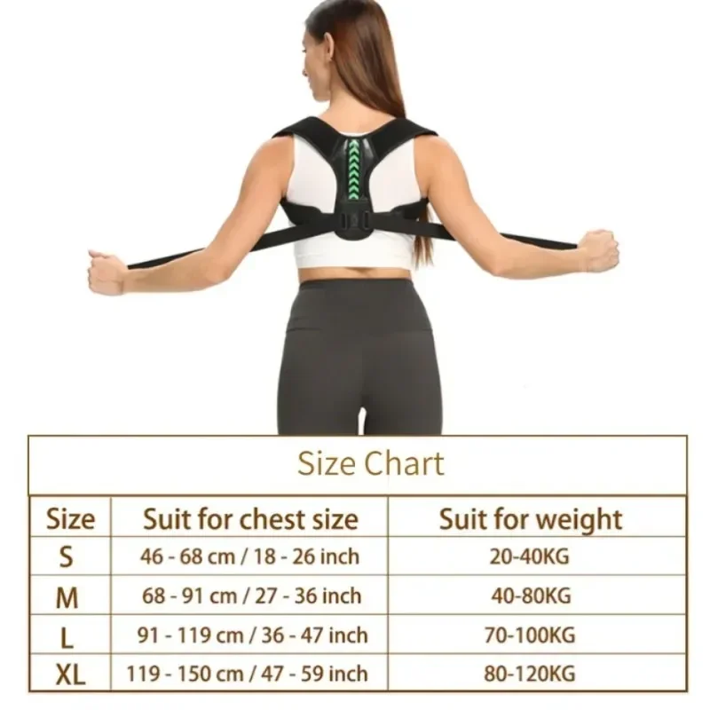Posture Corrector Belt Clavicle Spine for Men Women Fashion Support  Home Office Sport Adjustable Back Straightener for Neck