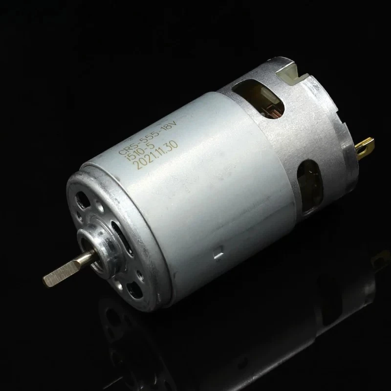 DC Brush CRS-555-18v High-speed Motor Built-in Cooling Fan Power Tools DIY Motor Accessories D-axis Large Torque.