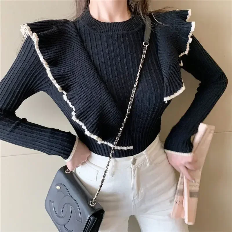 Ladies New Fashion Pullover Sweater Women Clothing Girls Autumn Casual Knitwear Female Woman OL Sweaters VA1224