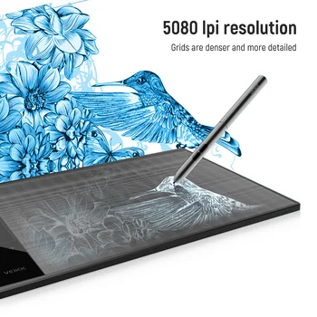 VEIKK A30 Drawing Graphics Digital Tablet Animation Writing Board with Battery-free Pen 4 Keys and Gesture Touch 8192 Levels