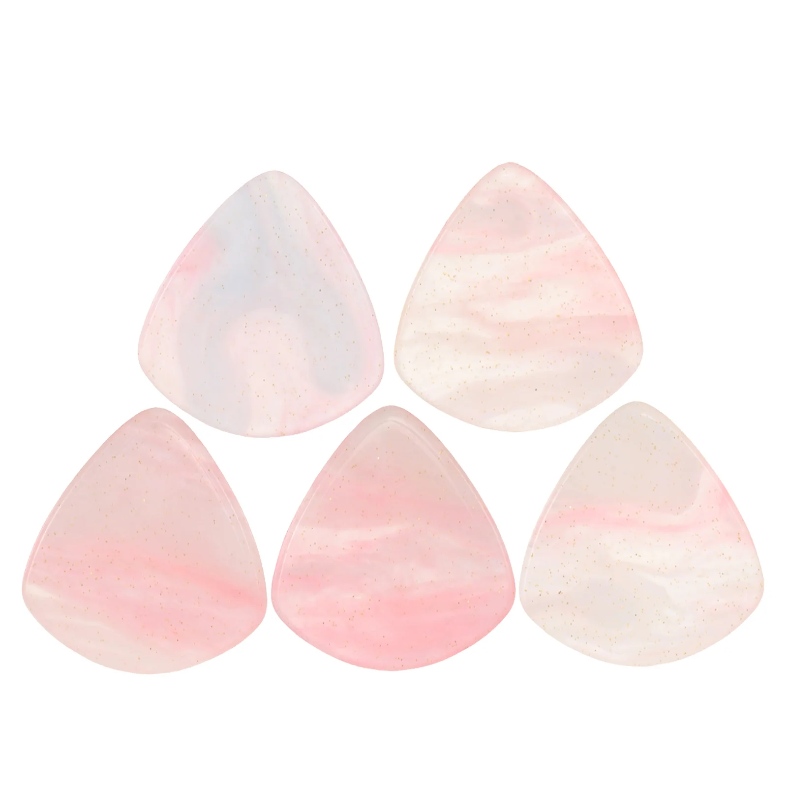 

5pcs Guitar Picks: Resin Heart-Shaped Plectrums For Electric Bass Acoustic Ukulele Enhanced Sound Fast Strumming Stylish Durable