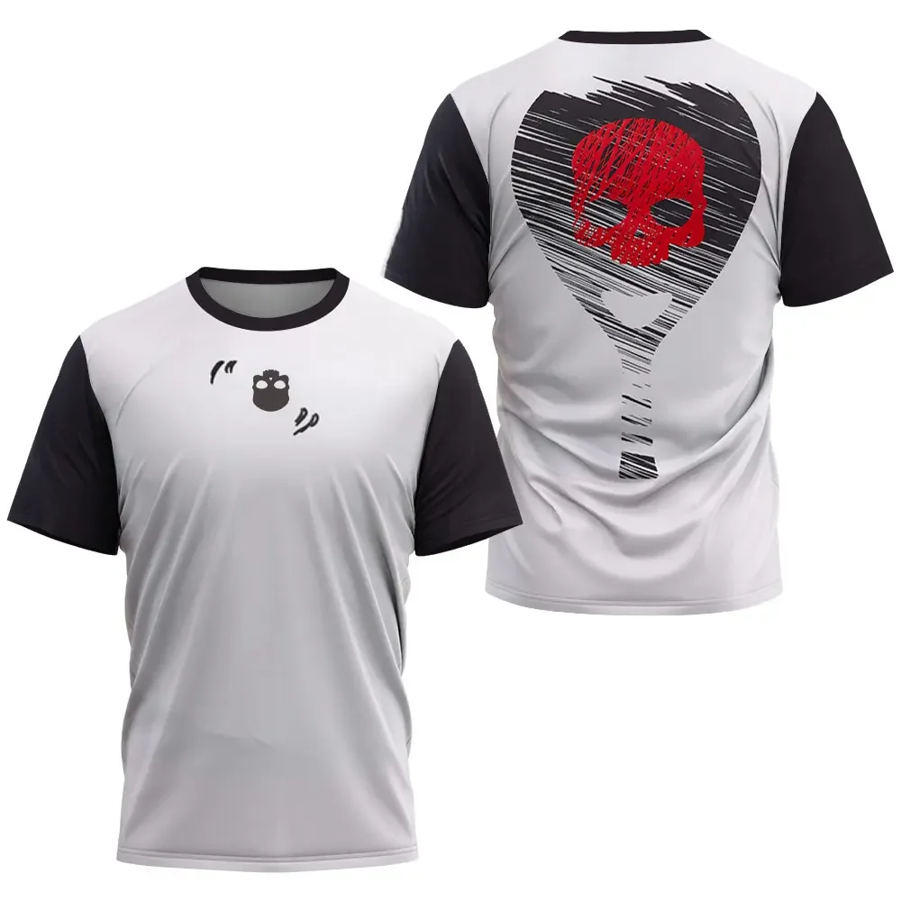 T-shirt de tennis à séchage rapide Skull pour hommes, t-shirt d'entraînement de tennis, haut de sport d'été, nouveau, haute qual