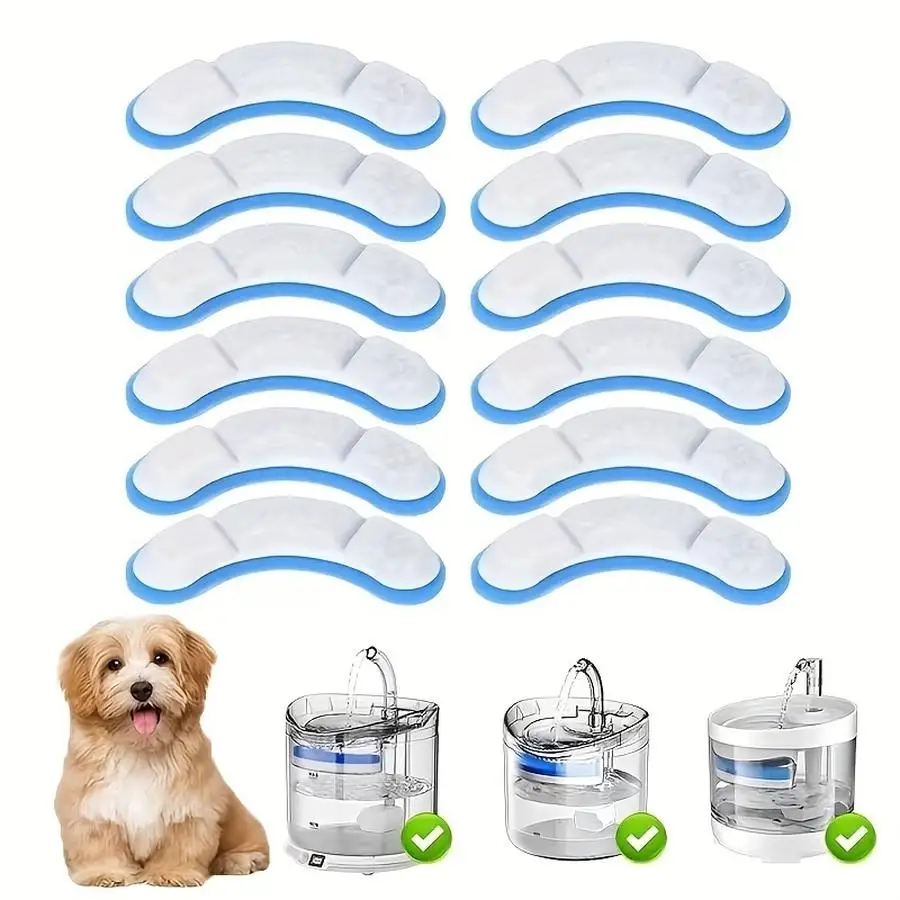 1/5/10/20/50/100pcs s/s Cat Water Fountain Replacement Filter Set - Compatible with WF050 WF060 WF100 Pet Water Fountain, Easy D