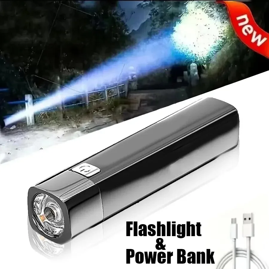 3 Modes Portable 2 IN 1 Ultra Bright G3 Tactical LED Flashlight Mini Outdoor Lighting Power Bank Flashlight With USB Charging Ca