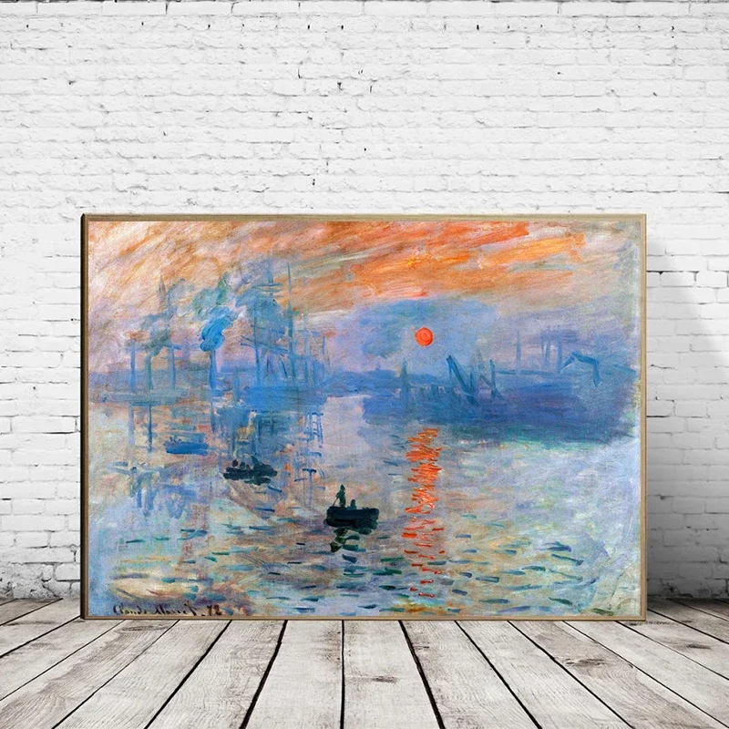 Famous Artist Claude Monet Romantic Artwork Canvas Painting Wall Art Posters and Prints Picture for Bedroom Office Home Decor