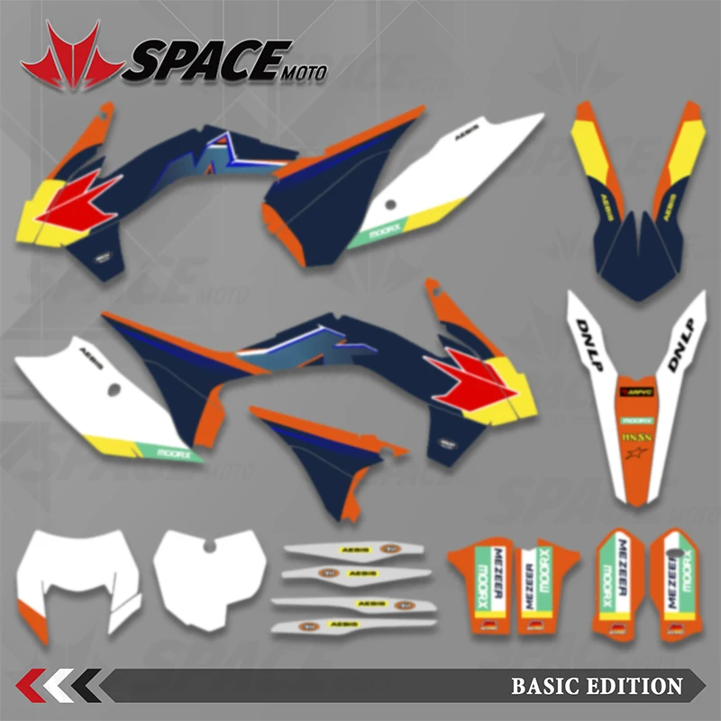 SPACE Motorcycle Graphics Decals Stickers Kits For KTM EXC EXC-F 125 250 300 350 450 2014 2015 2016 SX SXF 2013 2014 2015