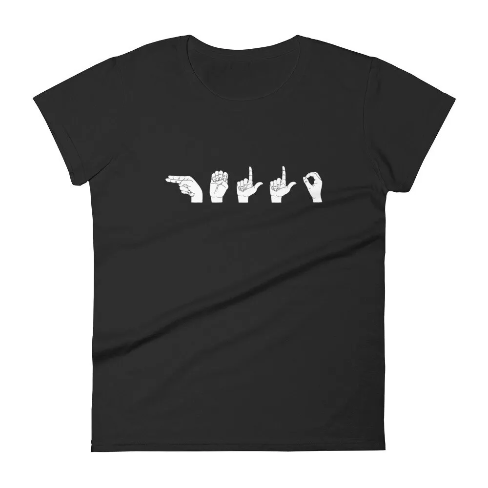 Sign Language HELLO T Shirt ASL Funny