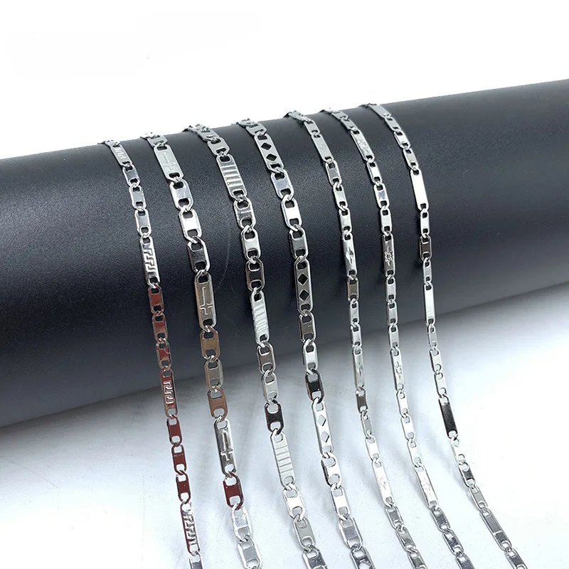 DIY accessories 304 stainless steel, Japanese chain, cross chain, pendant necklace, multiple styles can be determined, factory d