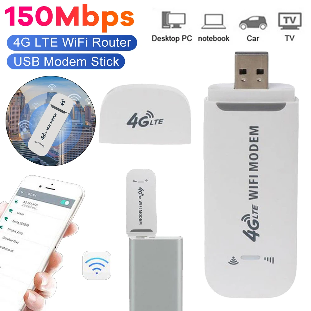 

Multifunctional Wifi Router 150Mbps 4G LTE USB Modem Stick 4G Network Mini Mobile Wi-Fi Routers For Home Office Hotspot Sharing