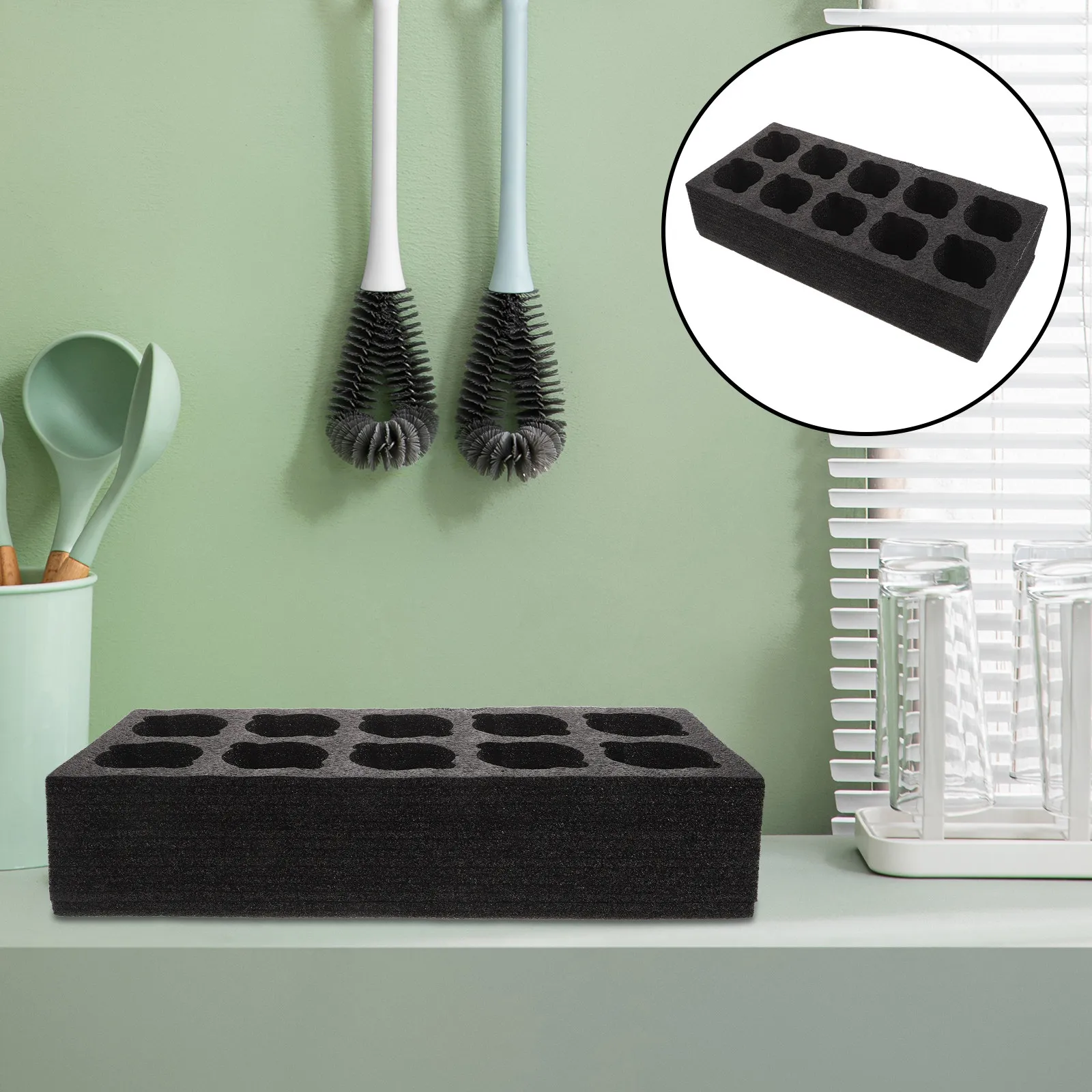 10 Cups Take Out Cup Holder - To Go Milk/Juice/Coffee Holder Anti-Collision For Hot And Cold Drinks, Coffee, Milk Tea, Beverage view 3