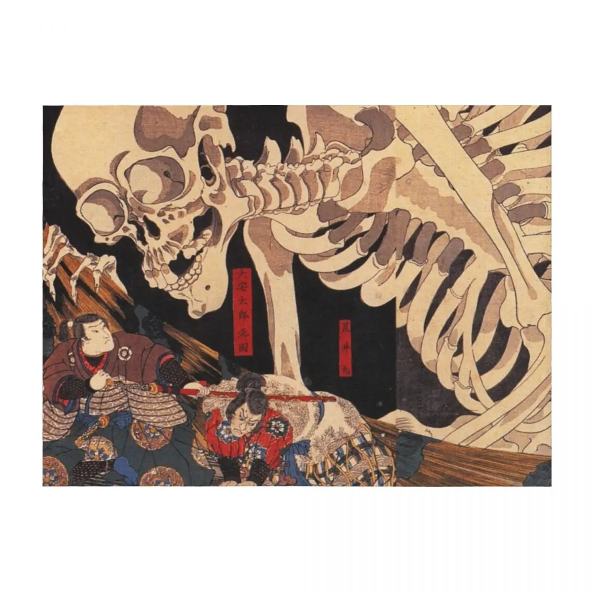 

Takiyasha the Witch and the Skeleton Spectre Throw Blanket Decoratives Picnic Plush Blankets