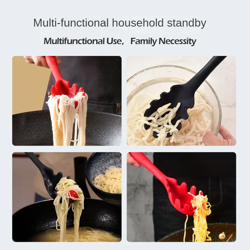 Heat Resistant Silicone Pasta Spoon, Kitchen Tong, Powder Claw, Food Grade Noodle Spoon, Cooking Utensils, Kitchen Accessories