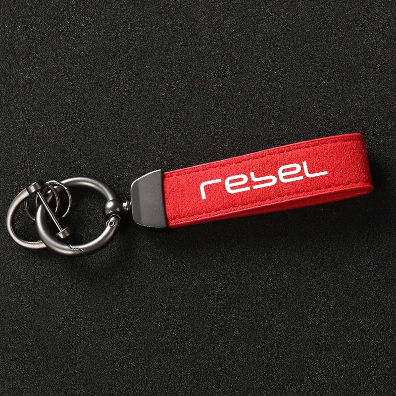 High-Grade Leather Suede Key Ring Horseshoe Buckle Motorcycle Keyring Key For Rebel CMX 300 500 CMX300 CMX500