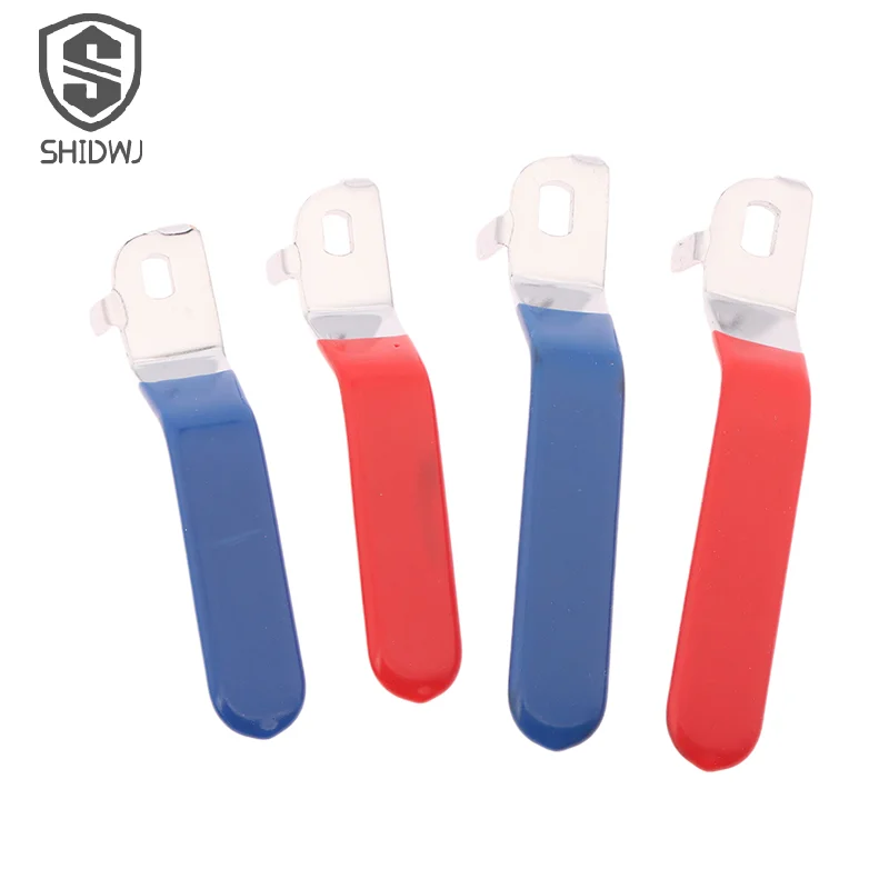 1 Stücke Ventilgriff Hebelgriffe Eisen Verchromt Ersatz Vierteldrehung mit Kunststoffgriff Blau Für DN20 Kugelhahn Großhandel