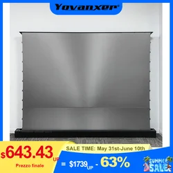 72-120 Inch Motorized Fresnel ALR Floor Rising Projector Screen Ambient Light Rejecting for Normal Throw Projector 3D 8K Image