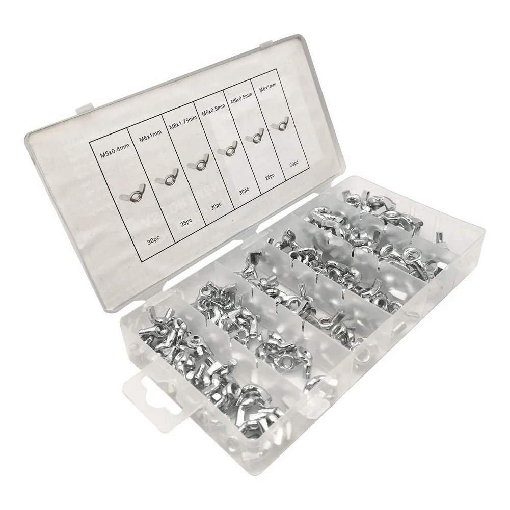 150Pcs Reusable Fastener Kit with Butterfly Shape and 16 Size Range Suitable for M5 M6 M8 Applications in Workshops