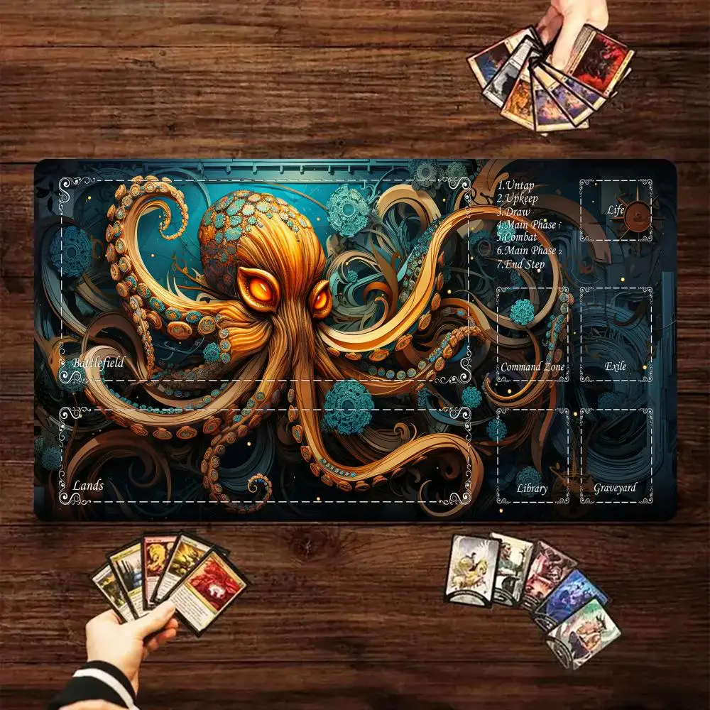 

Игровой коврик Magic: The Gathering (MTG) «Механический гигантский осьминог», нескользящий, прочный, для карточных игр