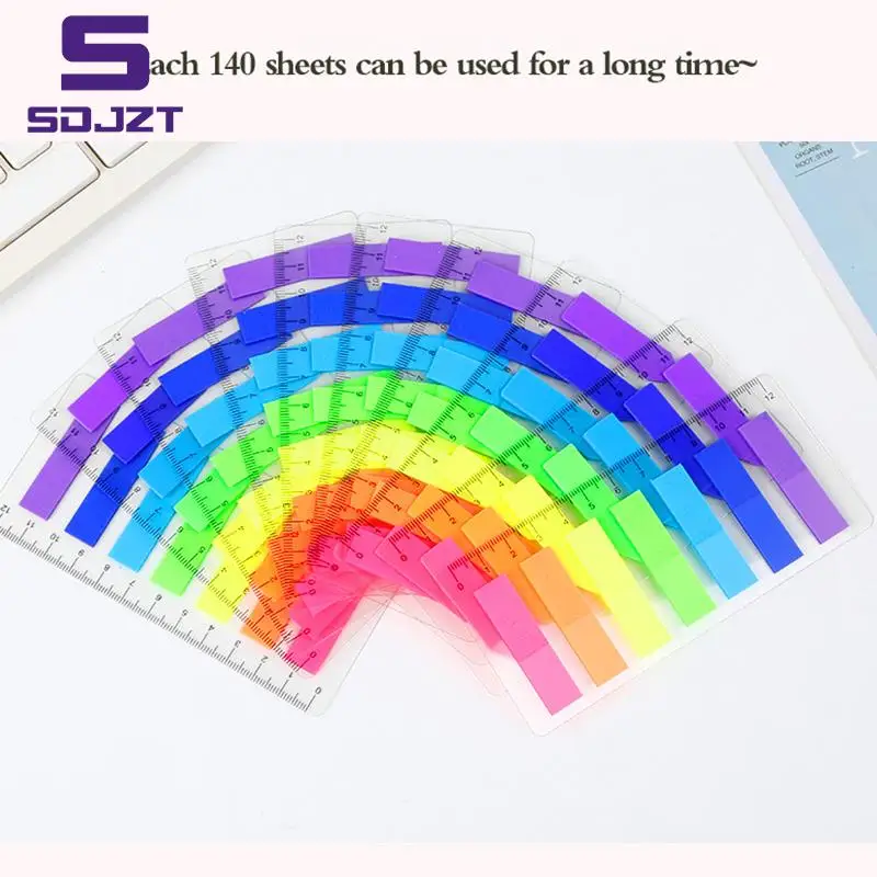 125pcs/set Morandi Transparent Fluorescent Index Tabs PET Arrow Flags Sticky Note For Page Marker Planner Stickers Office School