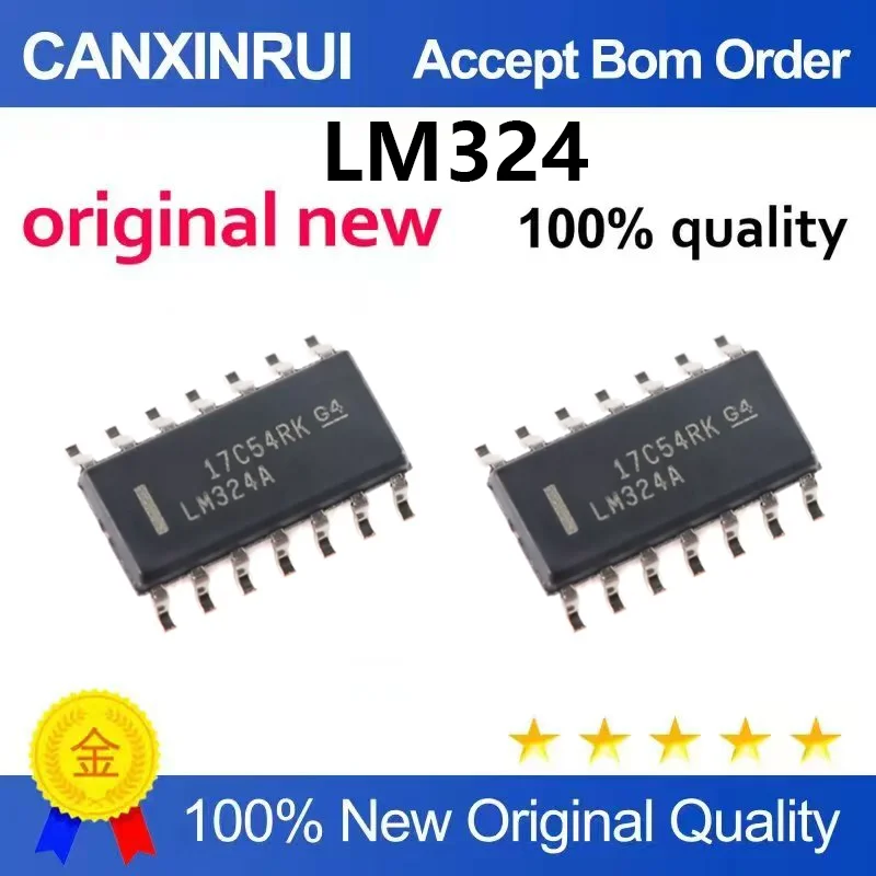 （5pcs-100pcs）New domestic LM324 LM324DR patch SOP-14 four-way operational amplifier