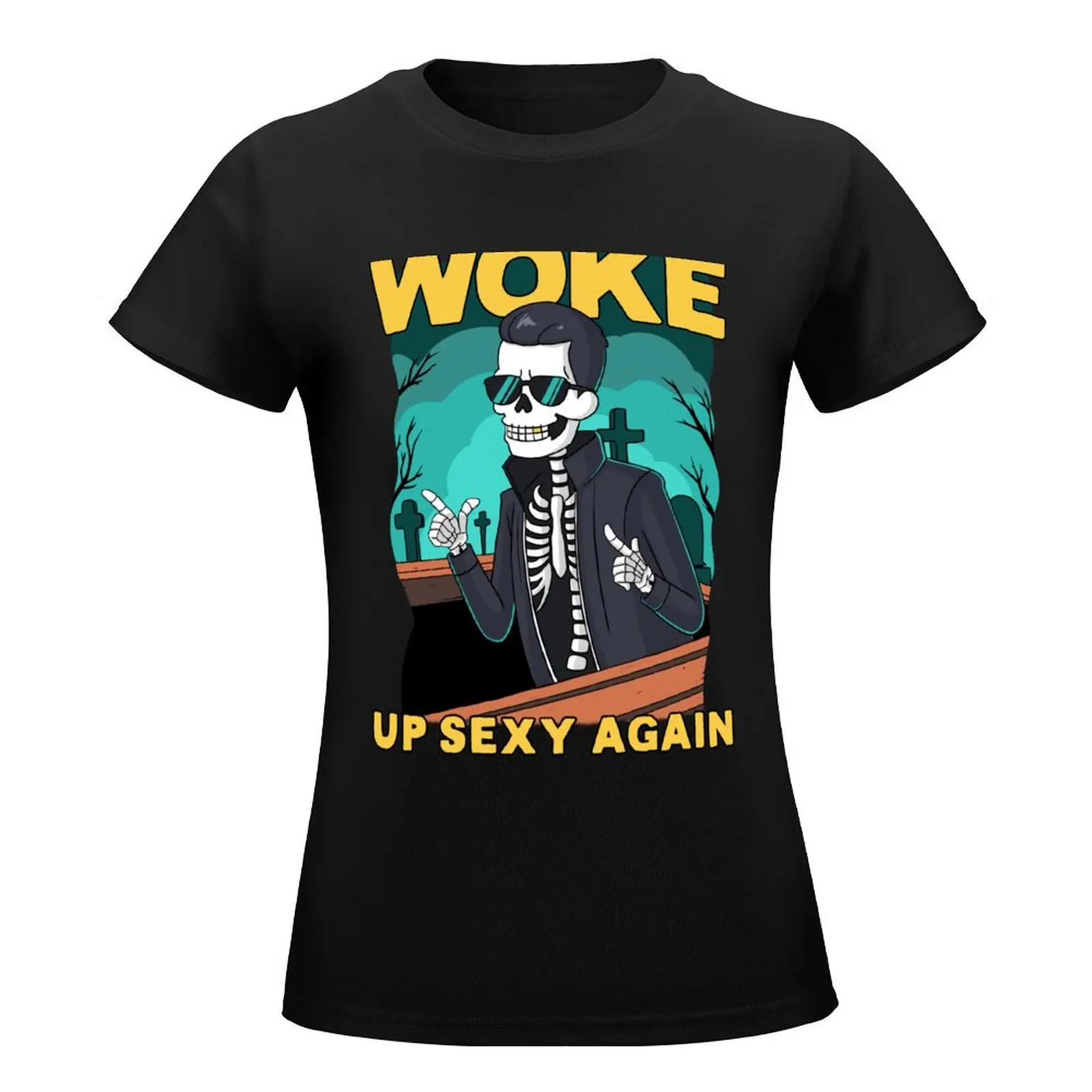 WOKE! Up Sexy Again T-Shirt graphics summer clothes Aesthetic clothing Short sleeve tee t-shirt dress for Women long