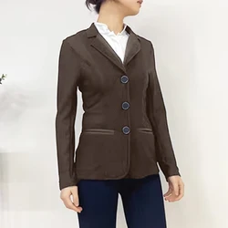 MXLLINA Breathable Mesh Hole Equestrian Jacket Women Summer Outdoor Horse Riding Clothing High Stretch Horse Riding Sport Coat